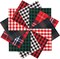 60pcs Buffalo Plaid Fabric, Christmas Cotton Fabric, 6 Styles Xmas Quilting Fabric Squares for Sewing Patchwork DIY Homemade Crafts (5.9 inches)